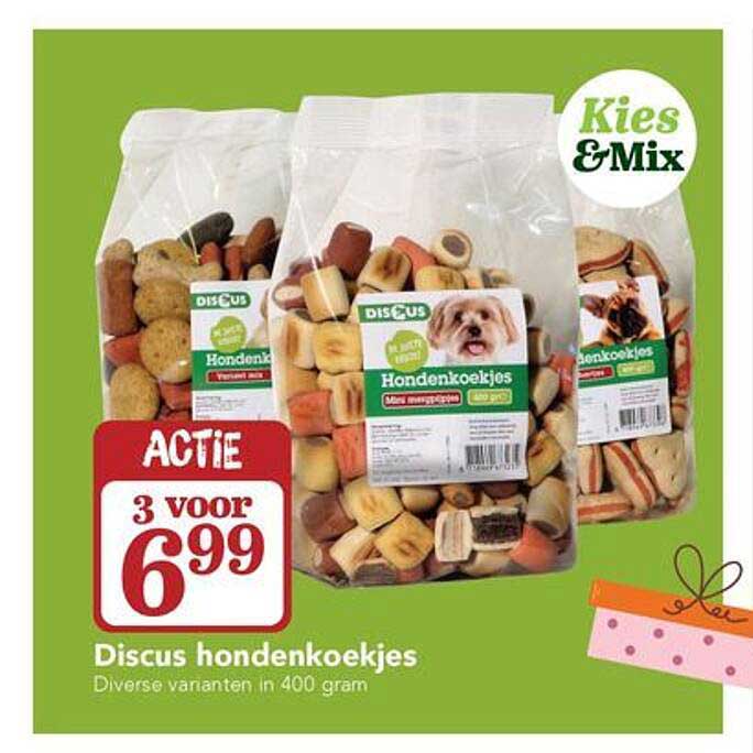 Discus hondenkoekjes - Diverse varianten in 400 gram - 3 voor 6,99