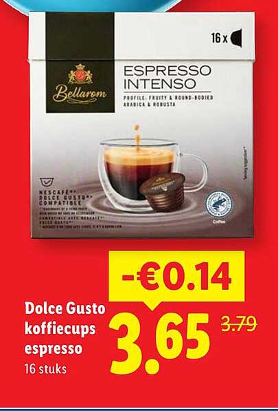Dolce Gusto koffiecups espresso 16 stuks