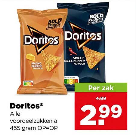 Doritos* Alle voordeelzakken à 455 gram OP=OP