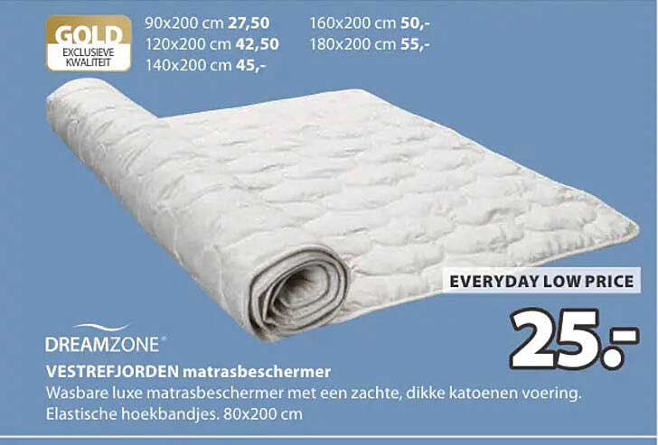 DREAMZONE VASTGEBOORDEN matrasbeschermer
