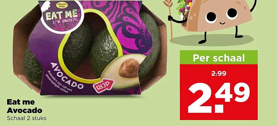 Eat me Avocado Schaal 2 stuks
