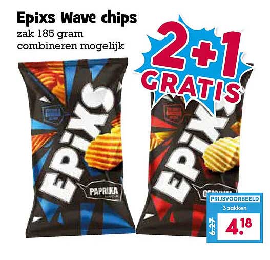 Epixs Wave chips 2+1 GRATIS