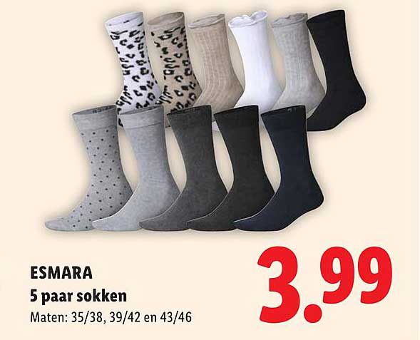 ESMARA 5 paar sokken