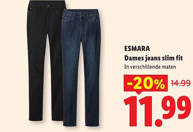 ESMARA Dames jeans slim fit -20%