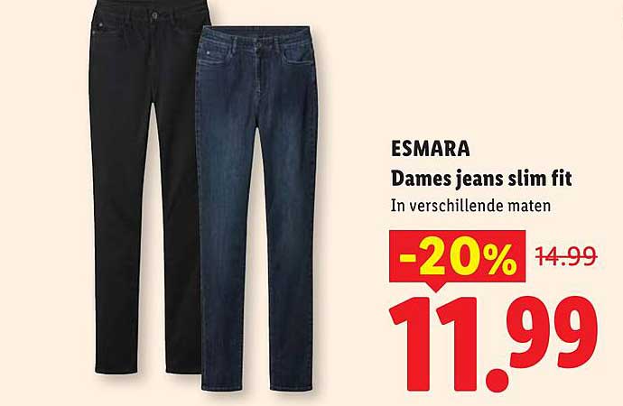 ESMARA Dames jeans slim fit In verschillende maten -20%