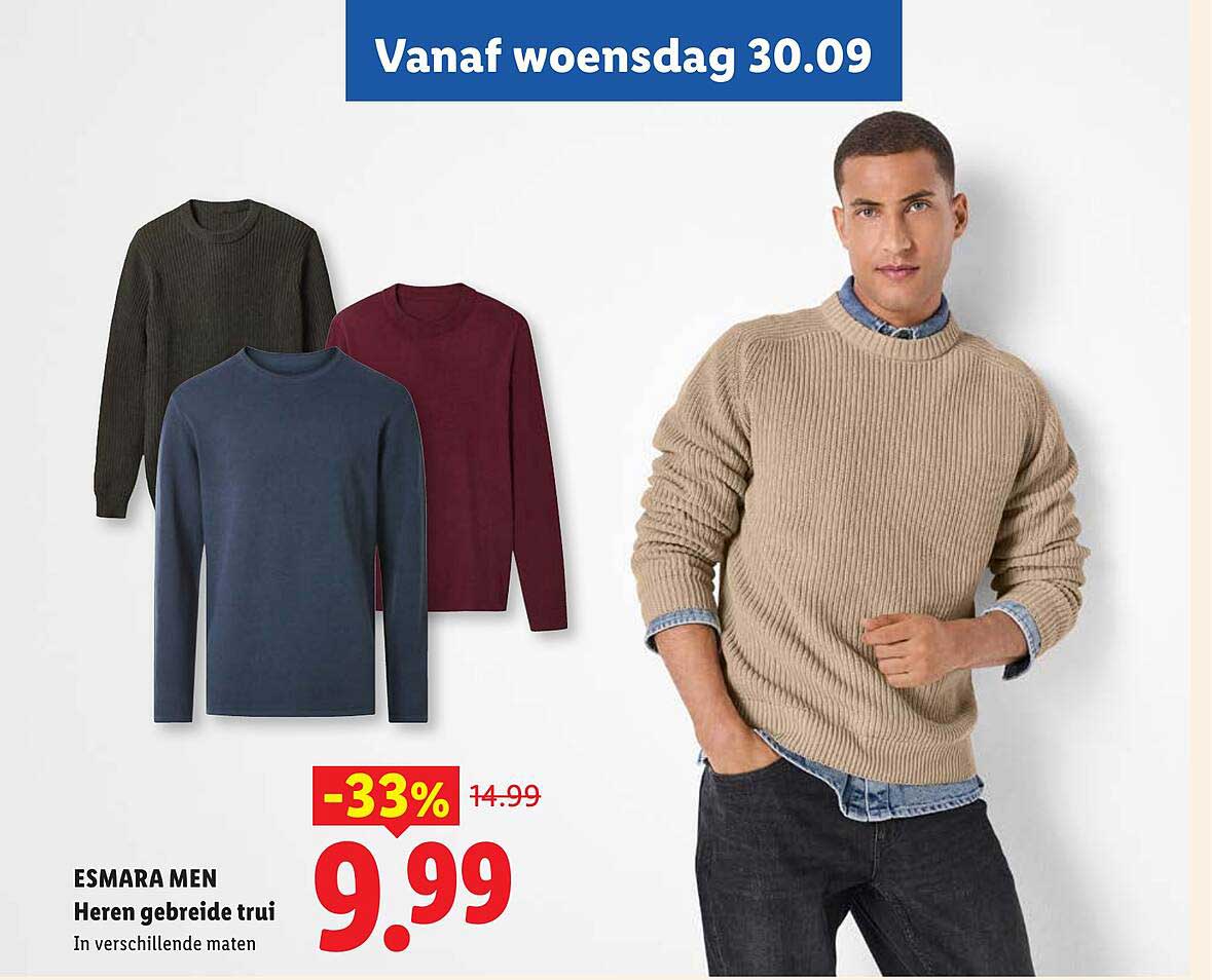 ESMARA MEN Heren gebreide trui