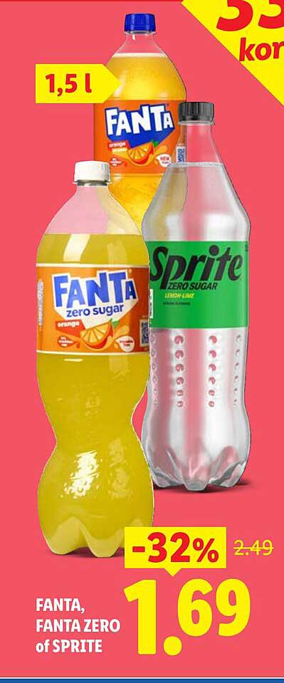FANTA, FANTA ZERO of SPRITE