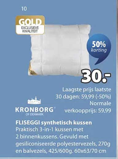 FLISEGGI synthetisch kussen