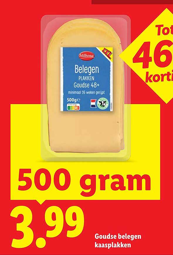 Goudse beleggen kaasplakken 500 gram