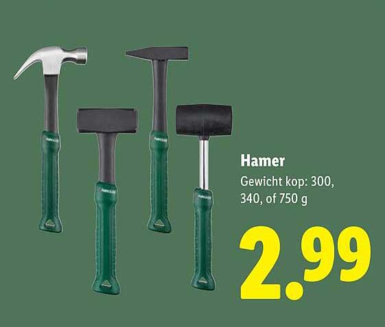 Hamer Gewicht kop: 300, 340, of 750 g