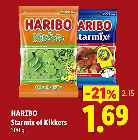 HARIBO Starmix of Kikkers 300 g