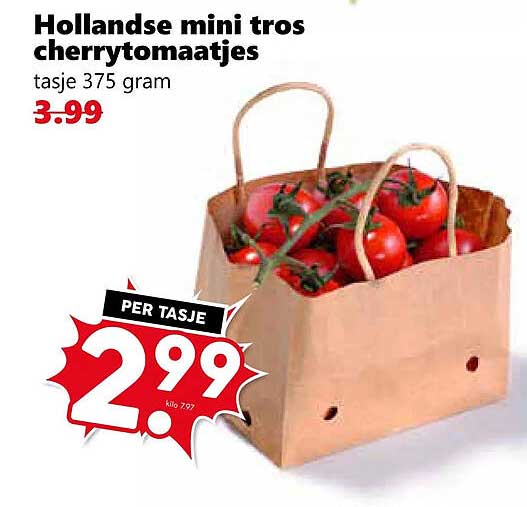 Hollandse mini tros cherrytomaatjes