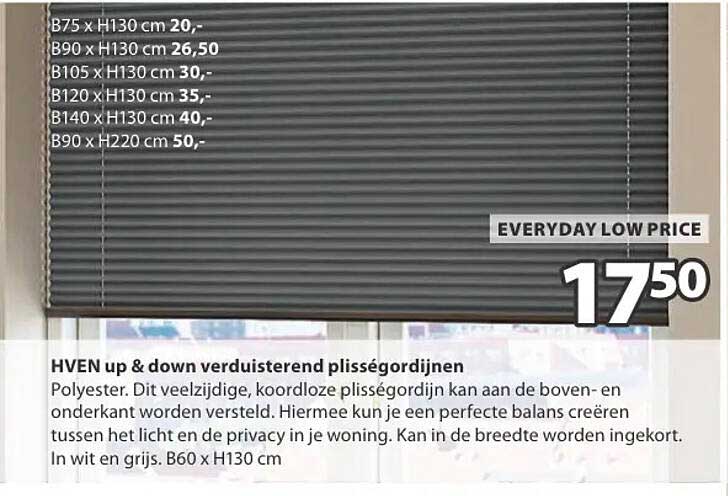 HVEN up & down verduisterend plisségordijnen