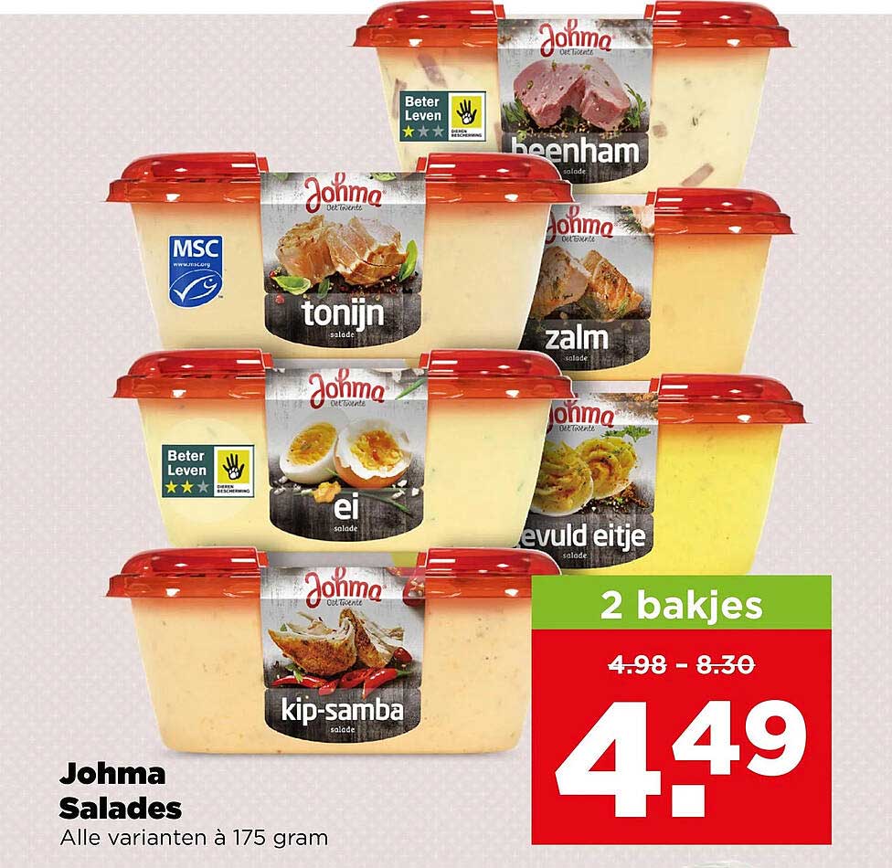 Johma Salades Alle varianten à 175 gram 2 bakjes