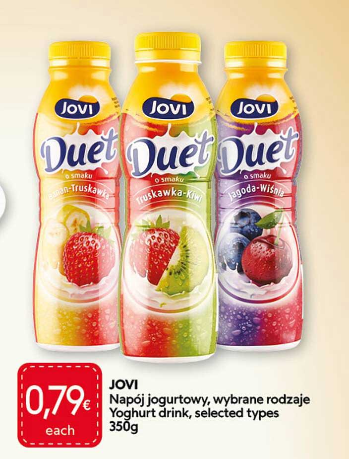 Jovi Napój jogurtowy, wybrane rodzaje Yoghurt drink, selected types 350g