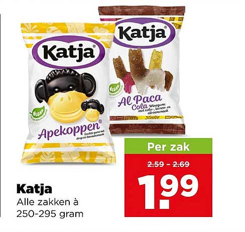 Katja Alle zakken à 250-295 gram