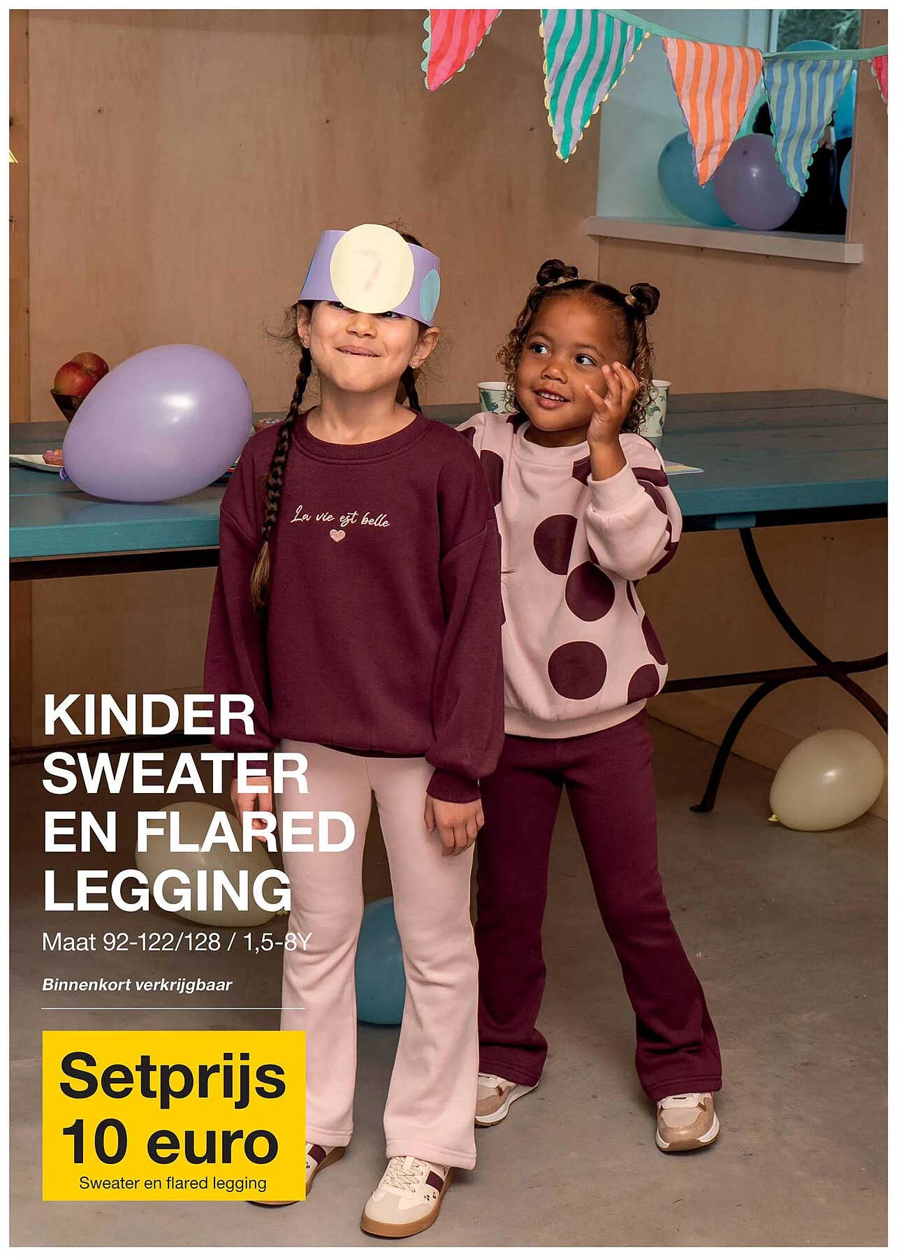 KINDER SWEATER EN FLARED LEGGING
