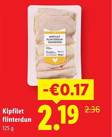 Kipfilet flinterdun 125 g