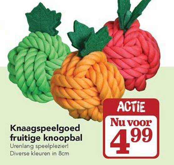 Knaagspeelgoed fruitige knoopbal