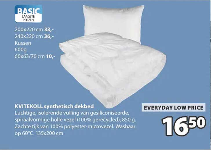 KVITEKOLL synthetisch dekbed