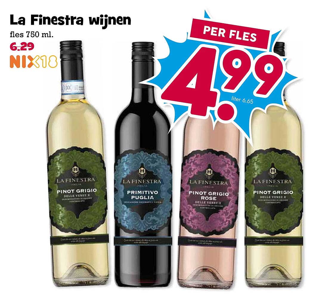 La Finestra wijnen fles 750 ml. PER FLES