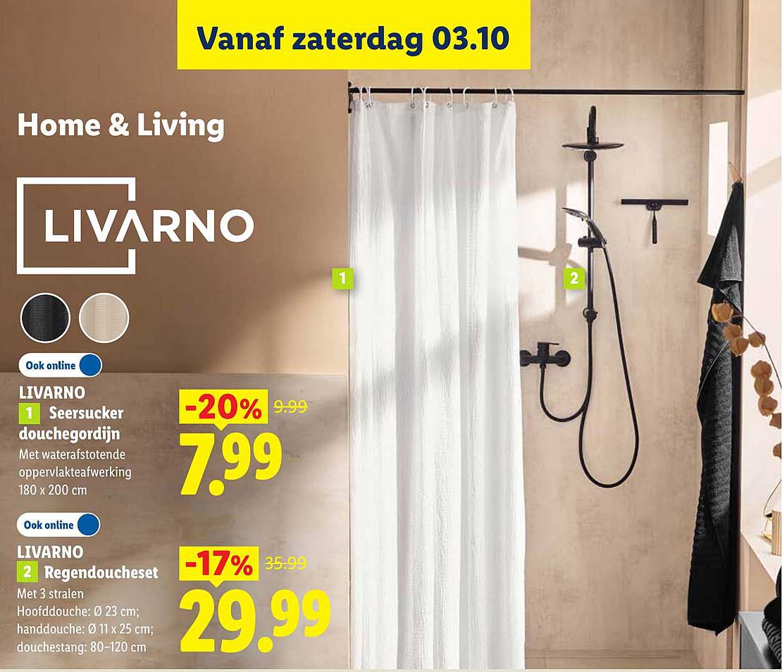 LIVARNO Seersucker douchegordijn