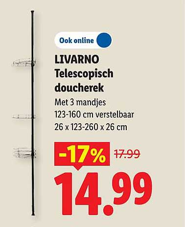 LIVARNO Telescopisch doucherrek