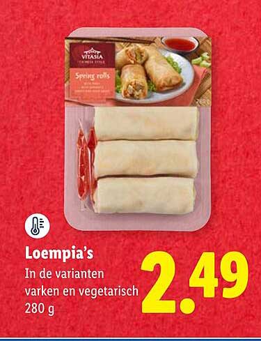 Loempia’s In de varianten varken en vegetarisch 280 g
