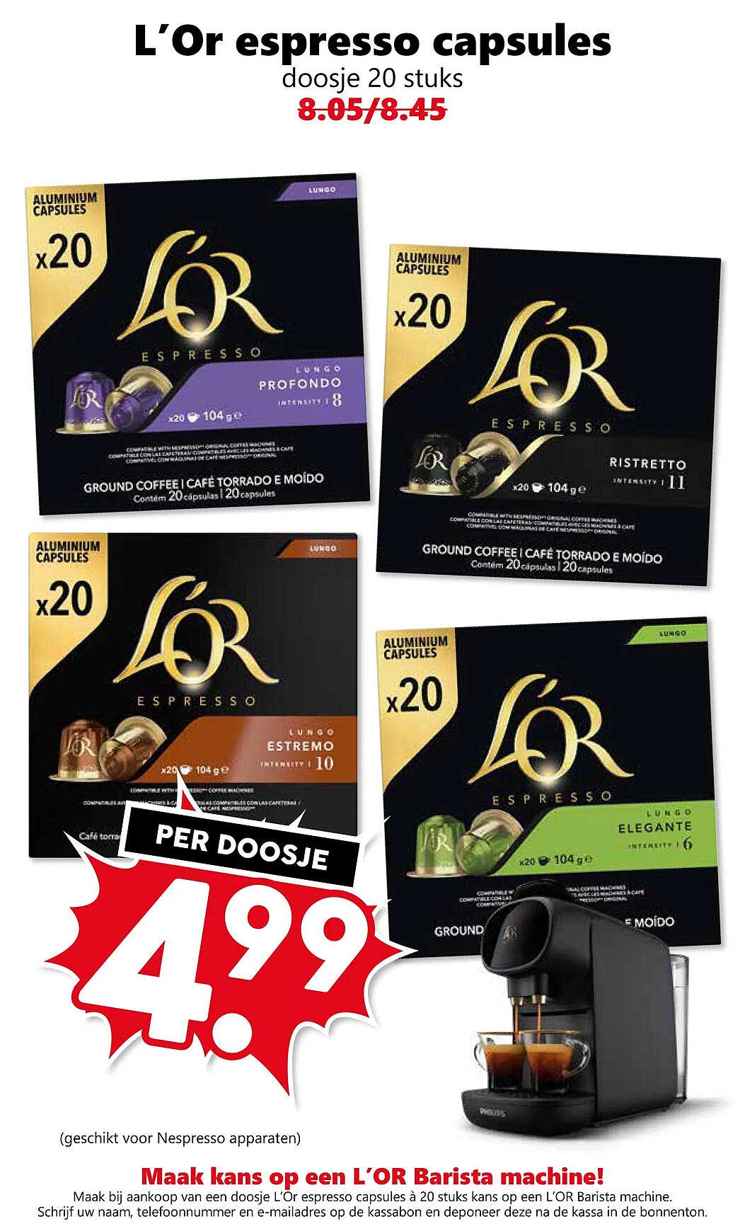 L’Or espresso capsules doosje 20 stuks