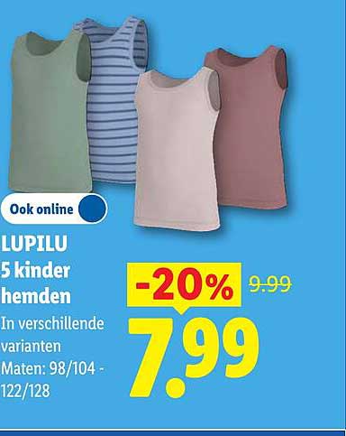 LUPILU 5 kinder hemden -20%