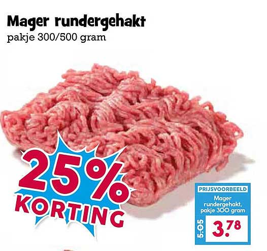 Mager rundergehakt pakje 300/500 gram 25% KORTING