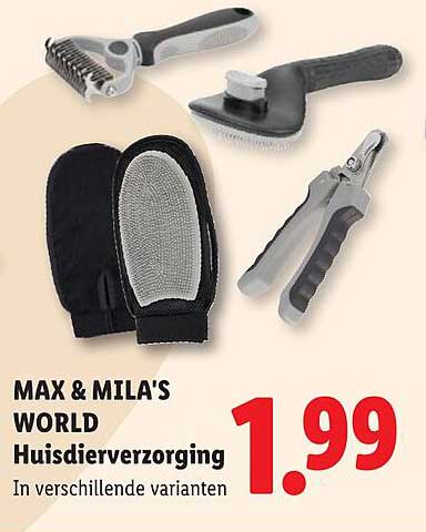 MAX & MILA'S WORLD Huisdierverzorging In verschillende varianten