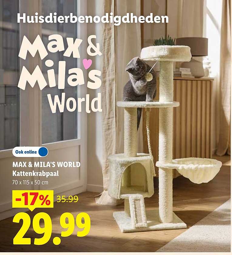MAX & MILA'S WORLD Kattenkrabpaal -17%