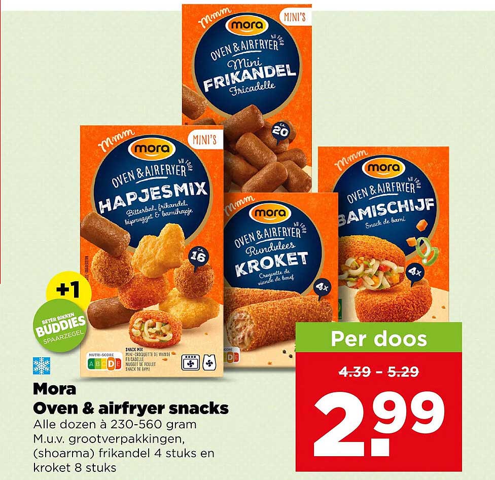 Mora Oven & airfryer snacks +1 Beter Bikken Buddies Sparzegel
