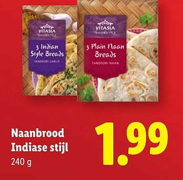 Naanbrood Indische stijl 240 g