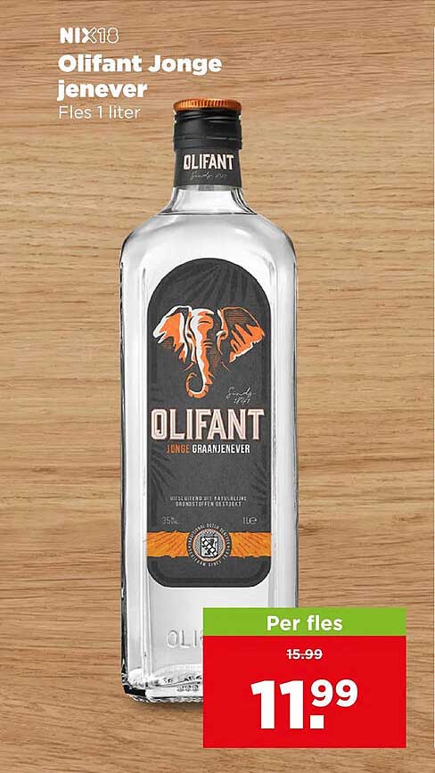 Olifant Jonge jenever Fles 1 liter