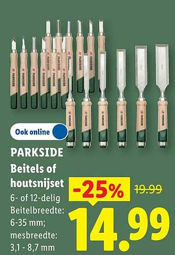 PARKSIDE Beitels of houtsnijset -25%