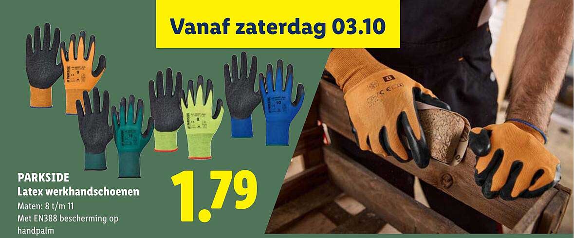 PARKSIDE Latex werkhandschoenen