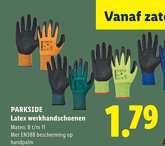 PARKSIDE Latex werkhandschoenen