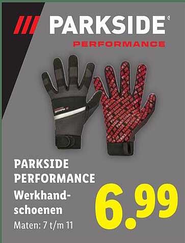 PARKSIDE PERFORMANCE Werkhandschoenen Maten: 7 t/m 11