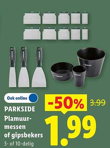 PARKSIDE Plamuurmessen of gipsbekers 3- of 10-delig -50%