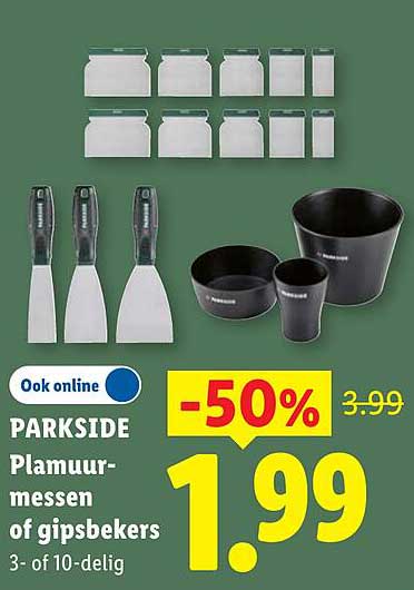 PARKSIDE Plamuurmessen of gipsekers 3- of 10-delig -50%