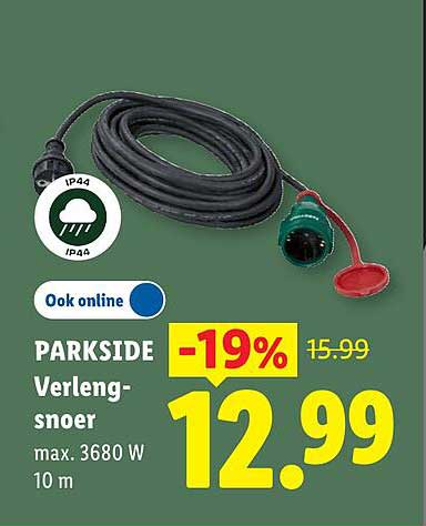 PARKSIDE Verlengsnoer max. 3680 W 10 m