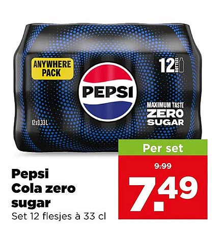 Pepsi Cola zero sugar