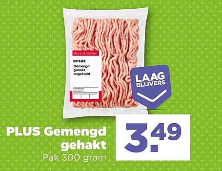 PLUS Gemengd gehakt Pak 300 gram