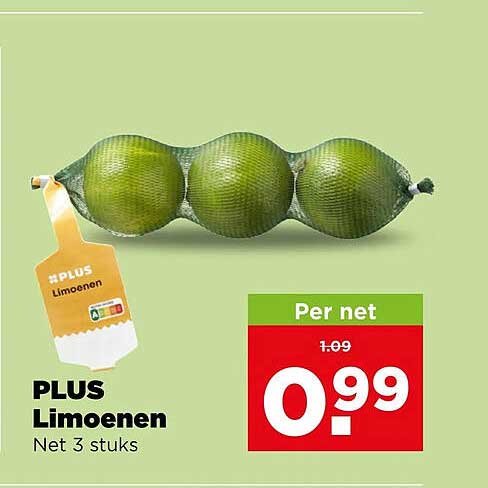 PLUS Limoenen Net 3 stuks