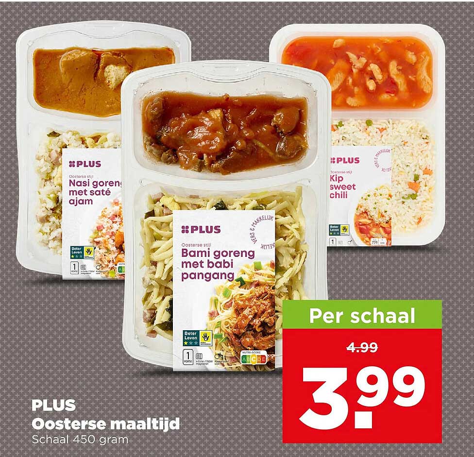 PLUS Oosterse maaltijd Schaal 450 gram