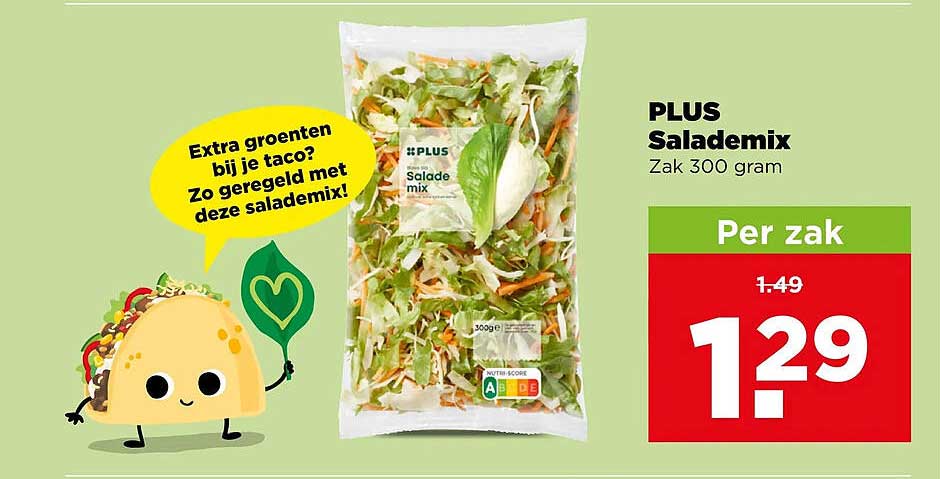 PLUS Salademix Zak 300 gram