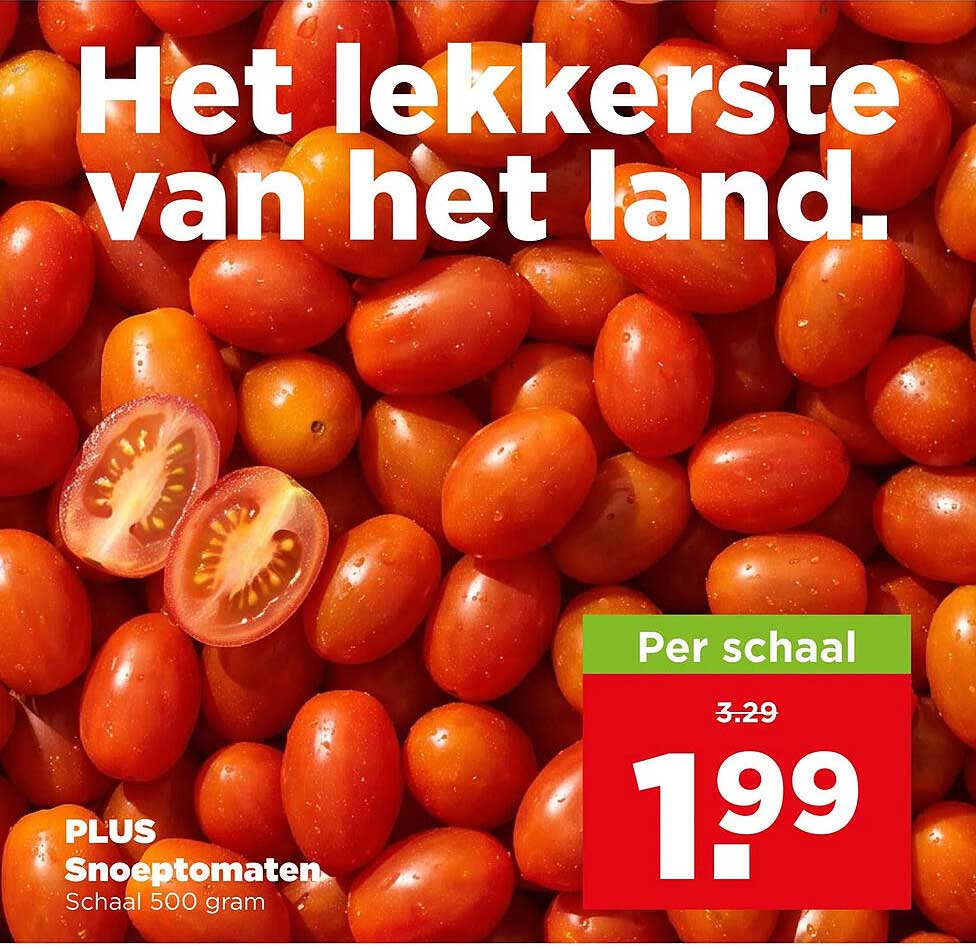 PLUS Snoeptomaten Schaal 500 gram Per schaal