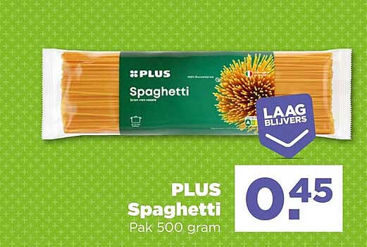 PLUS Spaghetti Pak 500 gram